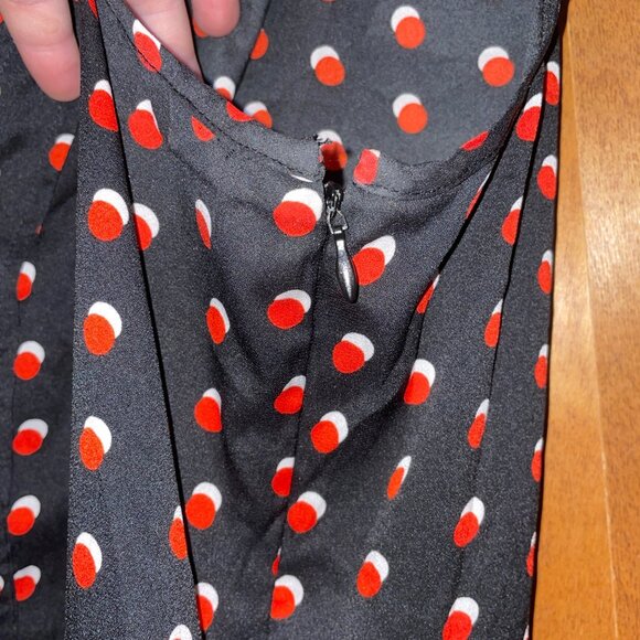 Tommy Hilfiger Polka Dot Sleeveless Dress Size 16 Womens Pleated Design - Picture 7 of 7